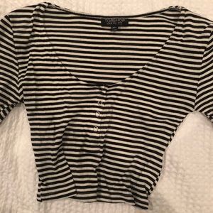 Top shop striped crop top